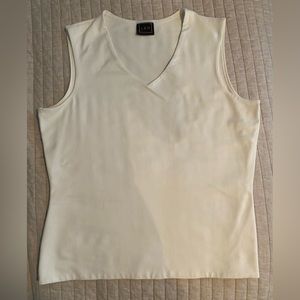 LBH creamy white tank. tactel nylon/spandex. Size L. lots of stretch